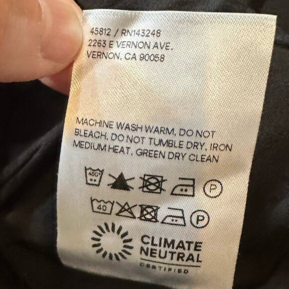 Reformation Orion Organic Cotton Corset Gathered Top BLACK Ruched SIZE 12 - Picture 10 of 14